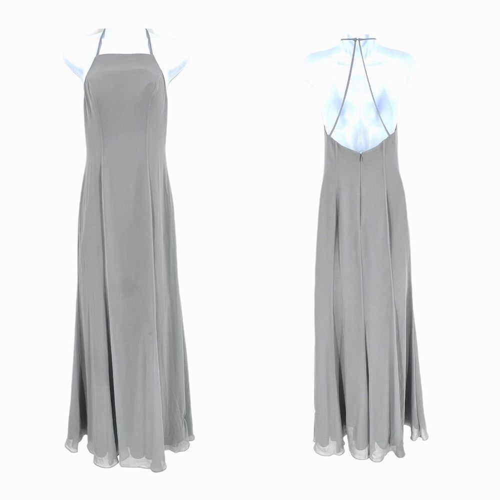 Watters & Watters Maxi‎ Dress size 2 Gray Wedding Bridesmaid